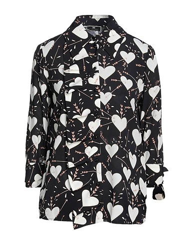 ELISABETTA FRANCHI Patterned shirts & blouses Black 100% Viscose