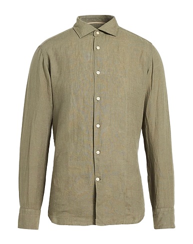 TINTORIA MATTEI 954 Linen shirt Military green 100% Linen