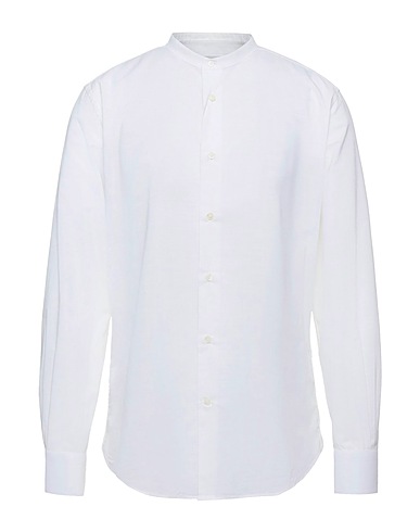 BORSA Solid color shirt White 100% Cotton