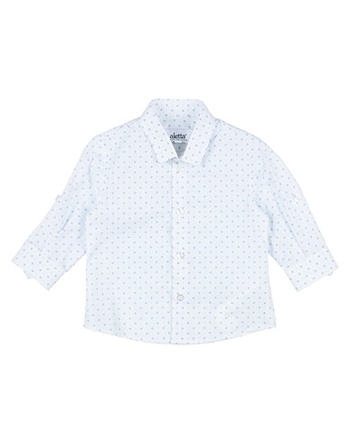 ALETTA Patterned shirt White 97% Cotton, 3% Elastane