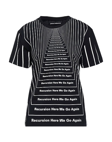 RABANNE T-shirt Black 100% Cotton