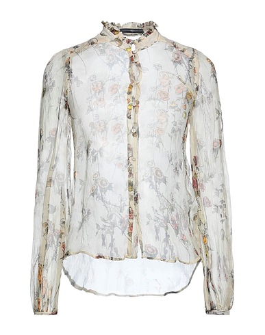 HIGH Floral shirts & blouses USE Beige 100% Silk