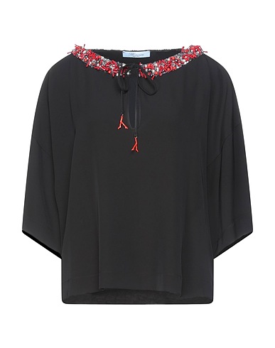 BLUMARINE Top Nero 95% Poliestere, 5% Elastan, Poliammide, Vetro, Altre Fibre