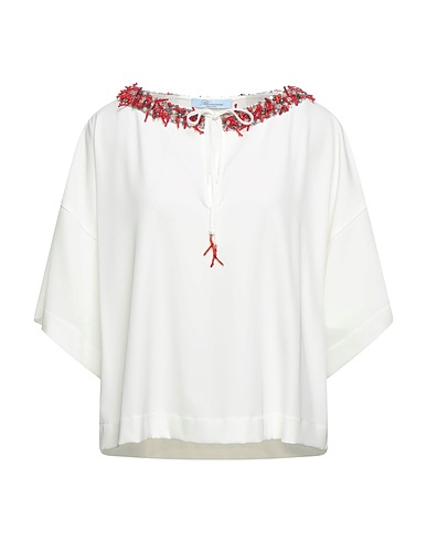BLUMARINE Top Bianco 95% Poliestere, 5% Elastan, Poliammide, Vetro, Altre Fibre
