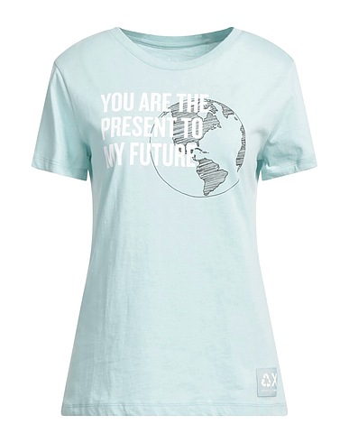 ARMANI EXCHANGE T-shirt Celeste 100% Cotone