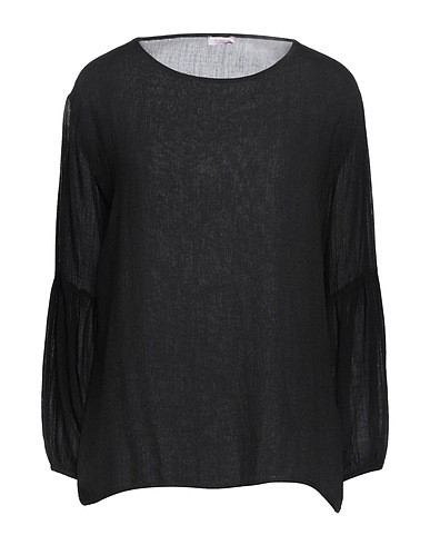 ROSSOPURO Top Black 80% Viscose, 20% Wool