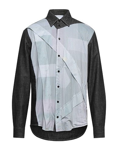 KOCHÉ Denim shirt Black 100% Cotton, Polyester, Elastane
