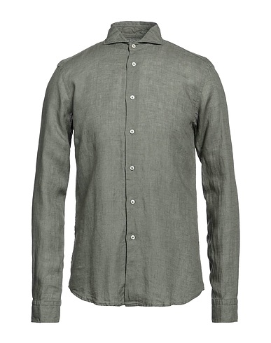 BRIAN DALES Linen shirt Military green 100% Linen