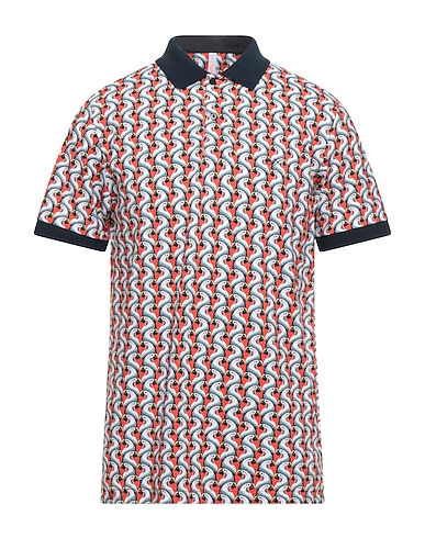 SUN 68 Polo shirt Red 95% Cotton, 5% Elastane