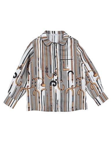 DOLCE&GABBANA Patterned shirts & blouses Khaki 100% Silk