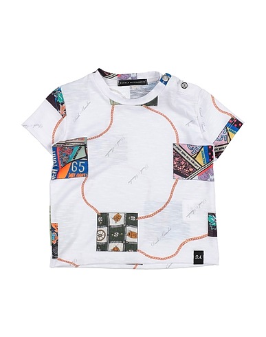 DANIELE ALESSANDRINI T-shirt White 95% Polyester, 5% Elastane