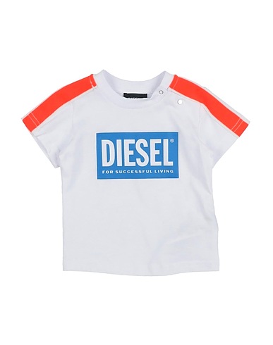 DIESEL T-shirt Bianco 100% Cotone, Poliestere