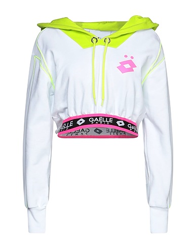 GAëLLE x LOTTO LEGGENDA Hooded track jacket  White 100% Cotton