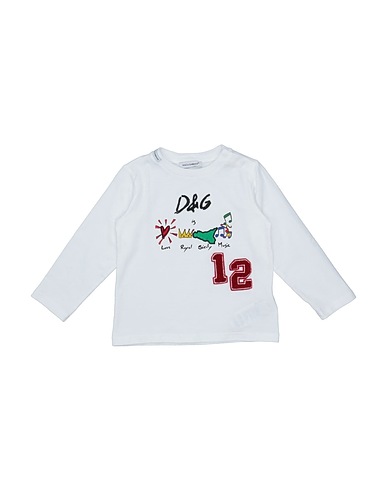 DOLCE&GABBANA T-shirt White 100% Cotton, Polyester, Wool, Viscose, Acrylic