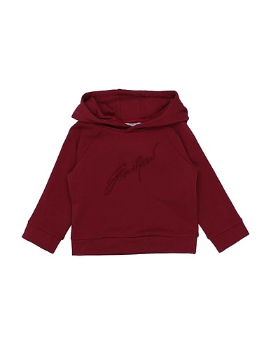 EMPORIO ARMANI Hooded track jacket  Burgundy 95% Cotton, 5% Elastane