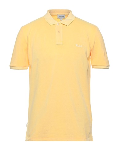 WOOLRICH Polo shirt Pastel yellow 97% Cotton, 3% Elastane