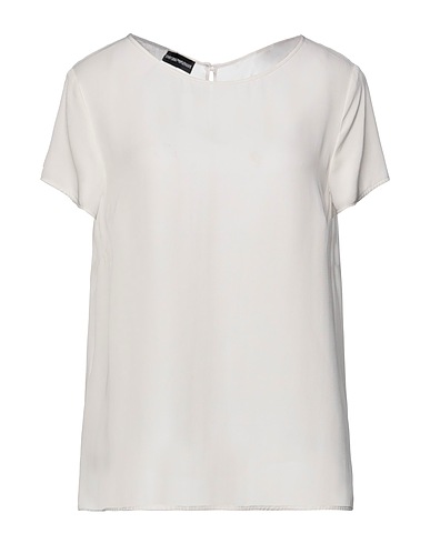 EMPORIO ARMANI Silk top Light grey 100% Silk
