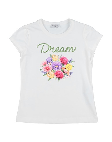 MONNALISA T-shirt White 95% Cotton, 5% Elastane