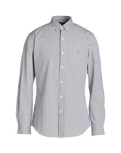 POLO RALPH LAUREN Striped shirt Grey 91% Cotton, 9% Elastane