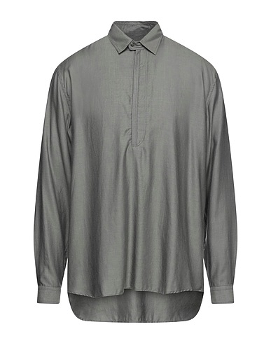 EMPORIO ARMANI Solid colour shirt Lead 100% Lyocell