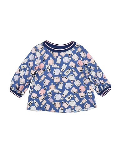 EMPORIO ARMANI Top Blue 75% Cotton, 18% Polyamide, 7% Elastane