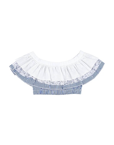 MONNALISA Top Blue 100% Cotton, Polyamide, Elastane