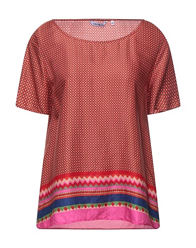CALIBAN Top Rosso 100% Viscosa