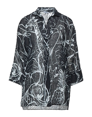 CALIBAN Top Black 100% Linen
