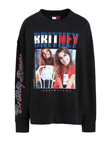 TOMMY JEANS Sweatshirt ABO TJW BRITNEY OVERSIZED SWEATSHIRT
 Black 100% Cotton