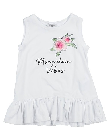 MONNALISA Canotta Bianco 100% Cotone