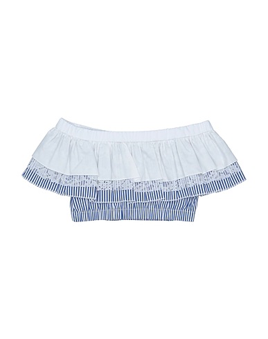 MONNALISA Top Blue 100% Cotton, Polyamide, Elastane