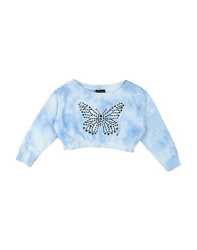 MONNALISA Sweatshirt Sky blue 100% Cotton