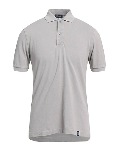 DRUMOHR Polo shirt Light grey 100% Cotton