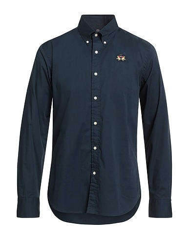 LA MARTINA Solid colour shirt 97% Cotton, 3% Elastane