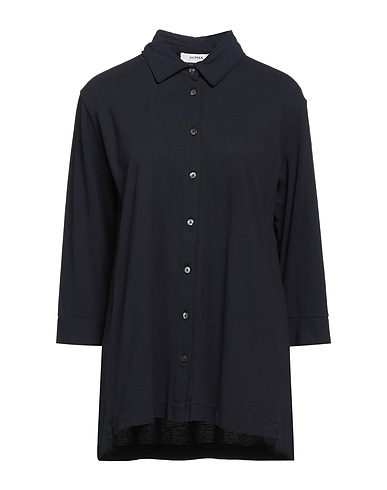 ALPHA STUDIO Solid color shirts & blouses Midnight blue 98% Cotton, 2% Elastane