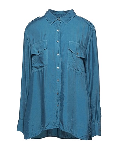 MASON'S Solid colour shirts & blouses Pastel blue 61% Cupro, 39% Viscose