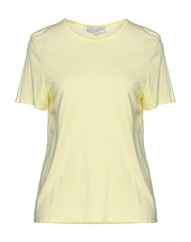 MICHAEL STARS Basic T-Shirt Pastel yellow 50% Cotton, 50% Modal