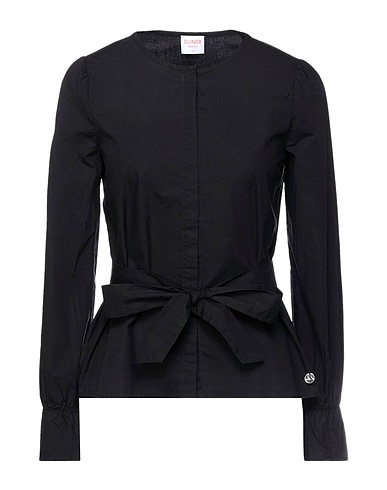 SUN 68 Solid colour shirts & blouses Black 100% Cotton