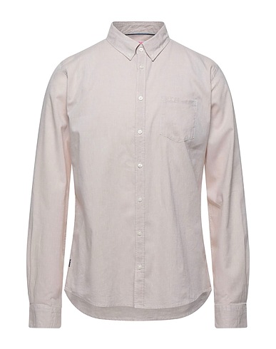 SUN 68 Camicia tinta unita Beige 70% Cotone, 30% Lino