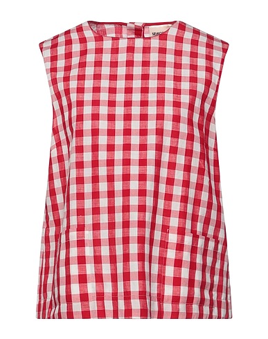 SEMICOUTURE Top Red 80% Cotton, 20% Linen