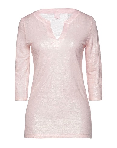120% LINO T-shirt Light pink 100% Linen