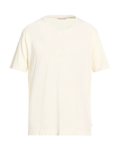 CROSSLEY Basic T-shirt Ivory 96% Linen, 4% Elastane