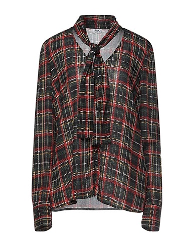 LIU •JO Camicia a quadri Blu notte 98% Viscosa, 2% Poliestere