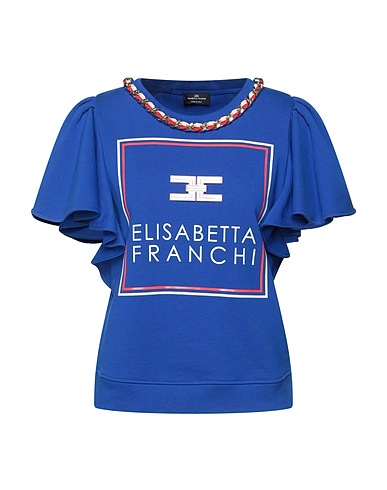 ELISABETTA FRANCHI Sweatshirt Bright blue 100% Cotton