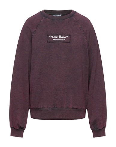 DOLCE&GABBANA Sweatshirt Burgundy 95% Cotton, 5% Elastane