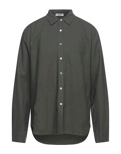 CROSSLEY Linen shirt Dark brown 100% Linen