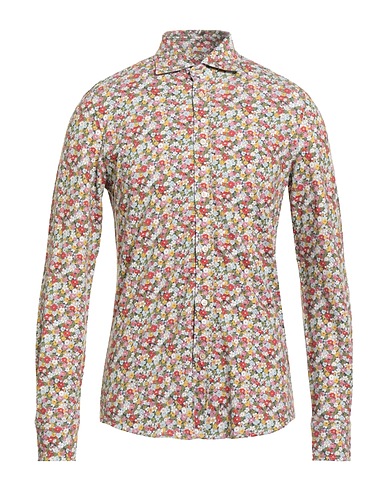 CIRCOLO 1901 Patterned shirt Military green 97% Cotton, 3% Elastane