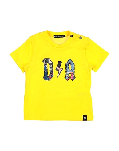 DANIELE ALESSANDRINI T-shirt Yellow 90% Cotton, 10% Elastane