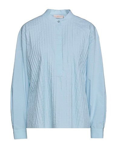 TORY BURCH Solid colour shirts & blouses Sky blue 100% Cotton