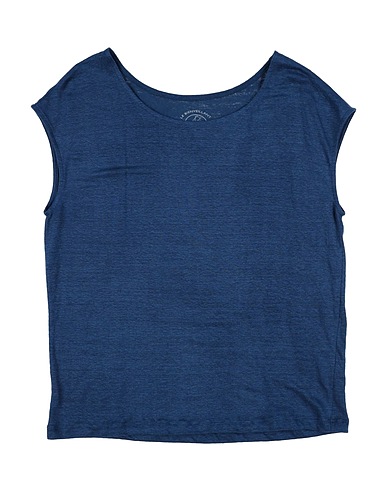 PETIT BATEAU T-shirt Midnight blue 100% Linen
